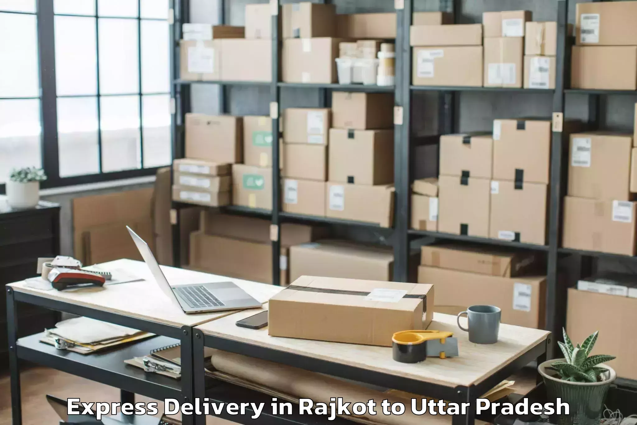 Leading Rajkot to Aonla Express Delivery Provider